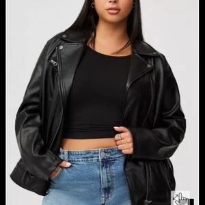 torrid Black Faux Leather Moto Jacket